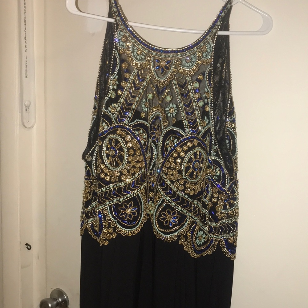 beautiful black ball dress w slit